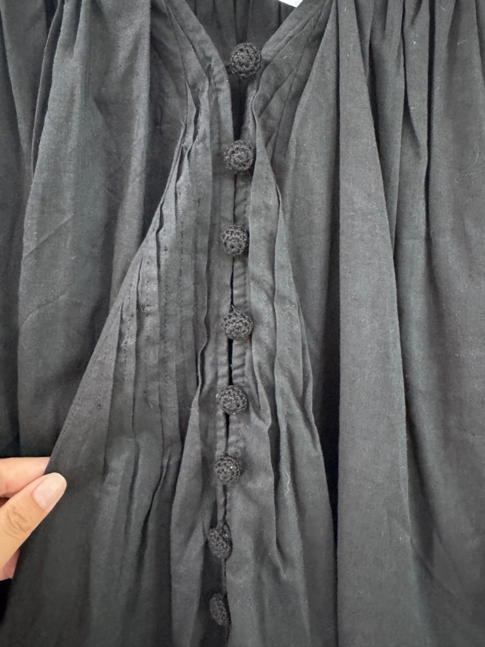 NWT Free People FP One Adella Lace Inset Boho Blouse Black Size XS. 0015 - Picture 4 of 8